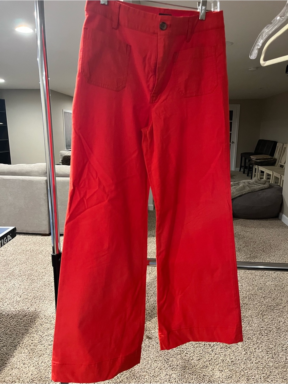 J Crew Wide-Leg Red Pants